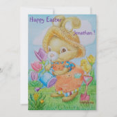 Personalized Children's Easter Greeting Card Feestdagenkaart (Voorkant)