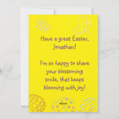 Personalized Children's Easter Greeting Card  Feestdagenkaart (Achterkant)