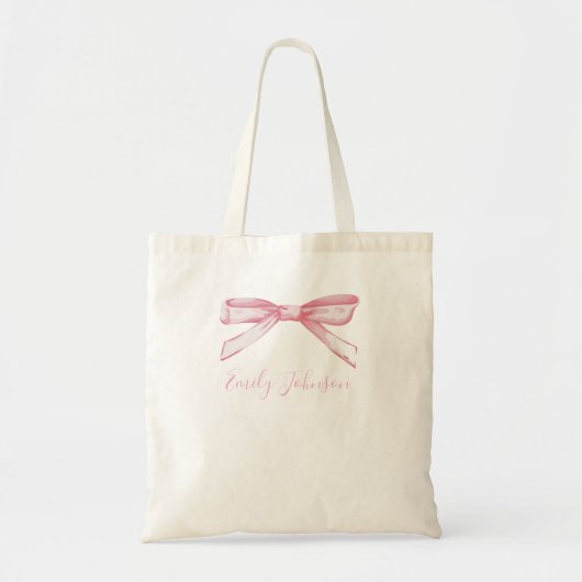 Personalized children's tote bag with bow (Voorkant)