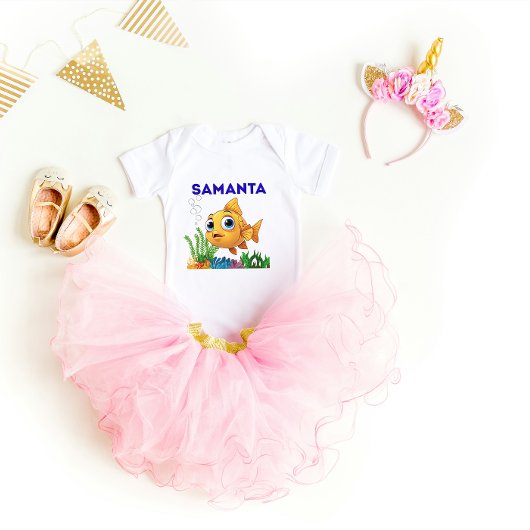 Personalized "[Child's Name]" Little Fish Bodysuit