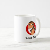 Personalized chimp cartoon coffee mug koffiemok (Voorkant rechts)