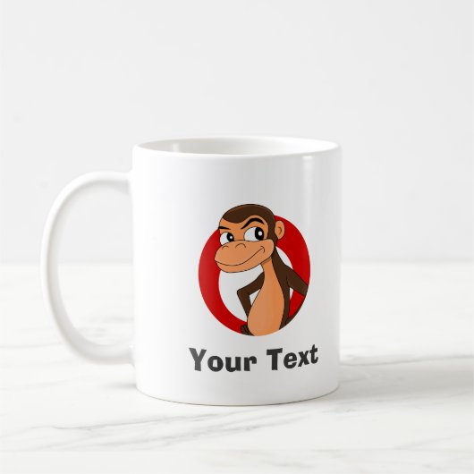 Personalized chimp cartoon coffee mug koffiemok (Links)