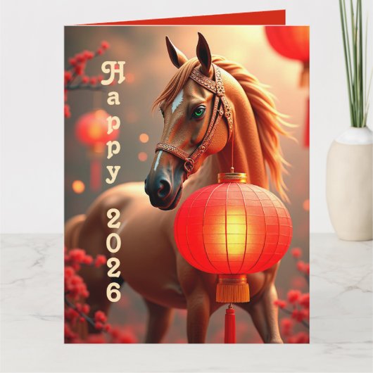Personalized Chinese new year 2026 Kaart (Voorkant)