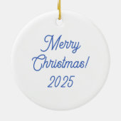 Personalized Chinoiserie Blue White Plates  Keramisch Ornament (Achterkant)