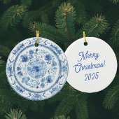 Personalized Chinoiserie Blue White Plates  Keramisch Ornament