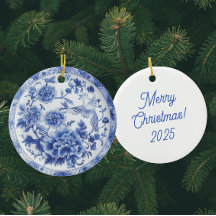 Personalized Chinoiserie Blue White Plates