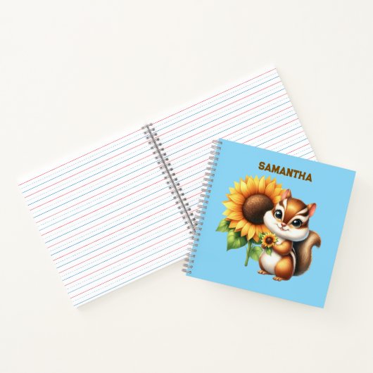 Personalized Chipmunk Notebook Notitieboek (Binnen)