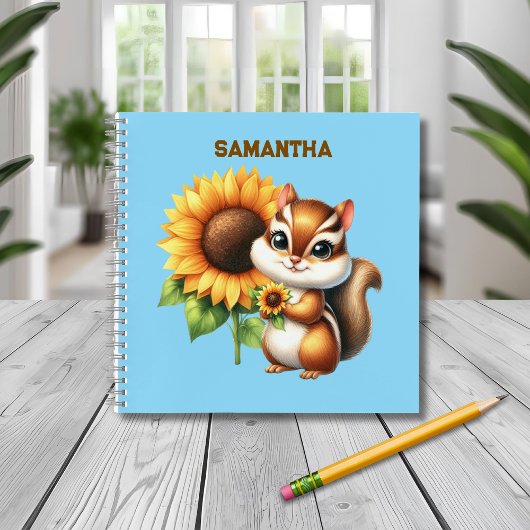 Personalized Chipmunk Notebook Notitieboek