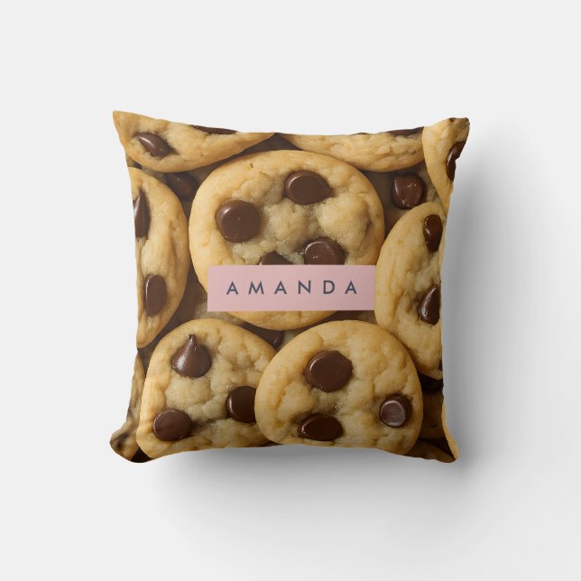 Personalized Chocolate Chip Cookie Kussen (Voorkant)