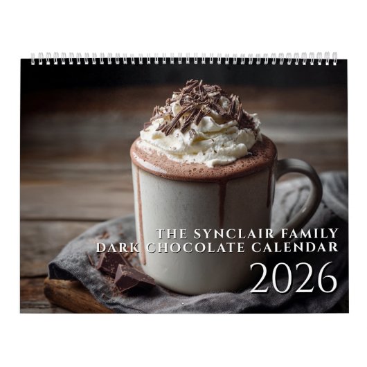 Personalized Chocolate Dessert Lover Fine Art 2026 Kalender (Hoes)