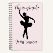 Personalized choreographer Teacher appreciation  Notitieboek (Voorkant)
