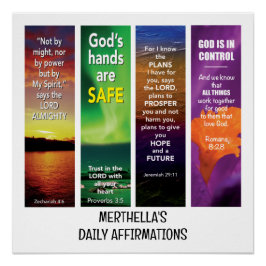 PERSONALIZED CHRISTELIJKE DAGELIJKSE BIJBELBEVESTI PERFECT POSTER