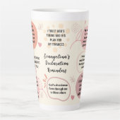 Personalized Christian Daily Affirmations Quotes Latte Mok (Voorkant)