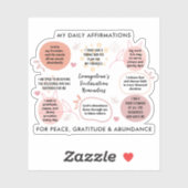 Personalized Christian Daily Affirmations Quotes Sticker (Vel)