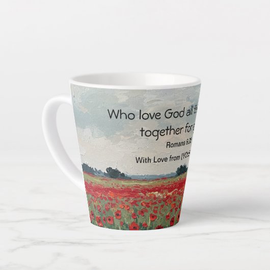 Personalized Christian Latte Mug Latte Mok (Linkerhoek)