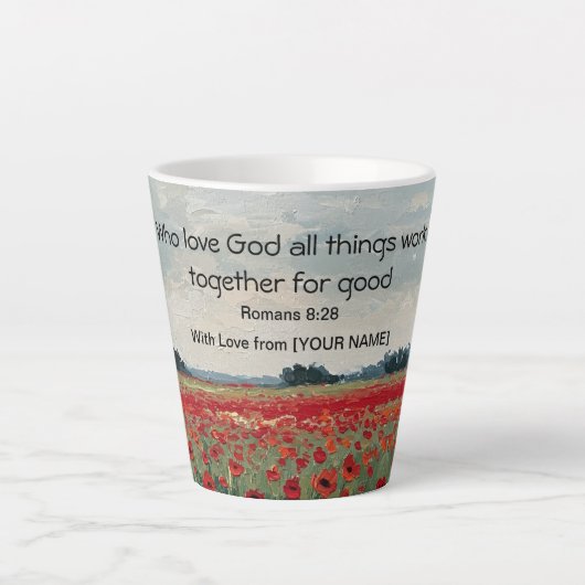 Personalized Christian Latte Mug Latte Mok (Voorkant)