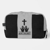 Personalized Christian Men's Toiletry Bag Toilettasje (Voorkant)