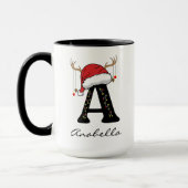 Personalized Christmas Alphabet Mug for Kids Mok (Links)