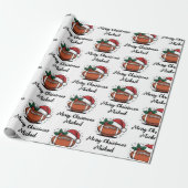 Personalized Christmas American Football Santa     Cadeaupapier (Uitgerold)