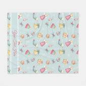 Personalized Christmas Angels Fleece Blanket (Voorkant (Horizontaal))