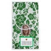 Personalized Christmas Bag Gray Serif Font Klein Cadeauzakje (Achterkant)