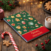 Personalized Christmas Baking Pattern Notitieboek