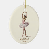  Personalized Christmas ballet Ballerina dancer    Keramisch Ornament (Rechts)
