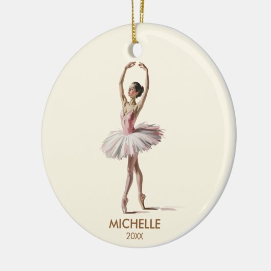  Personalized Christmas ballet Ballerina dancer    Keramisch Ornament (Links)