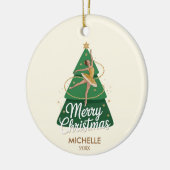  Personalized Christmas ballet Ballerina dancer    Keramisch Ornament (Links)