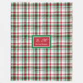 Personalized Christmas Blanket Classic Plaid Gift Fleece Deken (Voorkant)