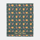 Personalized Christmas Blanket With Oranges  Fleece Deken (Voorkant)