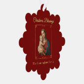 Personalized Christmas Blessings Ornament Kaart (Rechts)