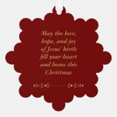 Personalized Christmas Blessings Ornament Kaart (Achterkant)