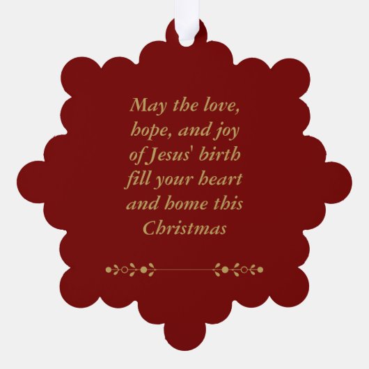 Personalized Christmas Blessings Ornament Kaart (Achterkant)