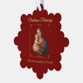 Personalized Christmas Blessings Ornament Kaart (Links)