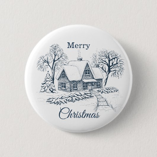 Personalized Christmas Button–Custom Seasonal Pin Ronde Button 5,7 Cm (Voorkant)