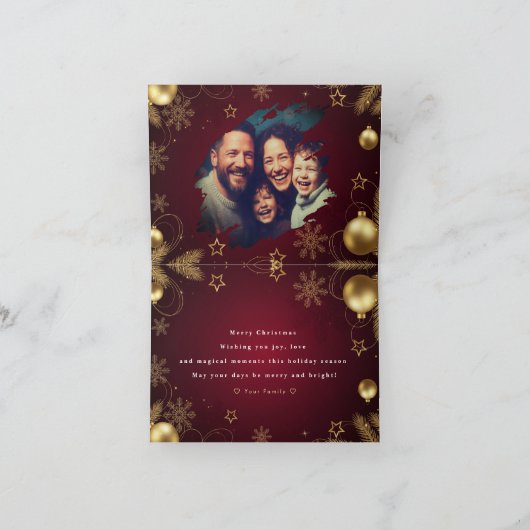 Personalized Christmas Card with Custom Message Bedankkaart (Binnen)