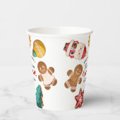 Personalized Christmas Cookie Exchange Gingerbread Papieren Bekers (Links)