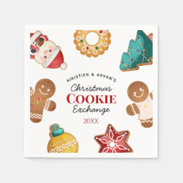 Personalized Christmas Cookie Exchange Gingerbread Servet