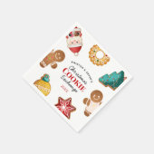 Personalized Christmas Cookie Exchange Gingerbread Servet (Hoek)