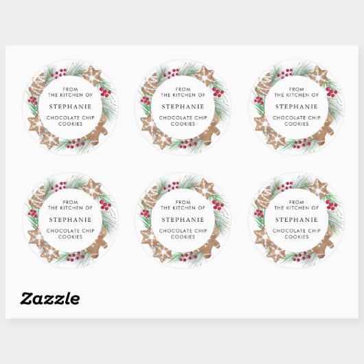Personalized Christmas Cookie  Ronde Sticker (Vel)