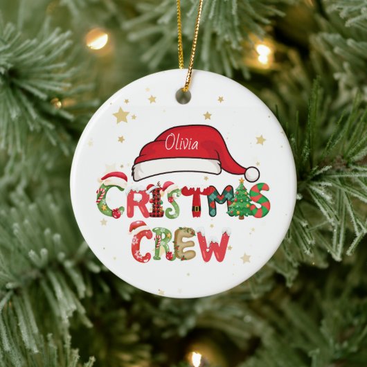 Personalized Christmas Crew Ornament (Boom)