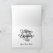 Personalized Christmas Deer Holiday Card Kaart (Binnen)