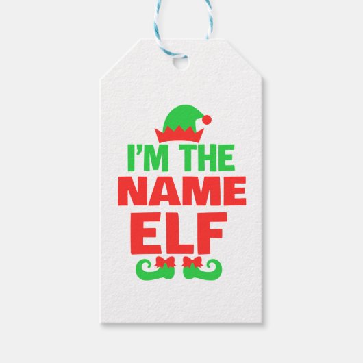 Personalized Christmas Elf Cadeaulabel (Voorkant)