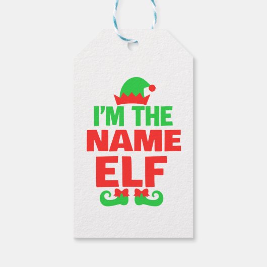 Personalized Christmas Elf Cadeaulabel (Achterkant)