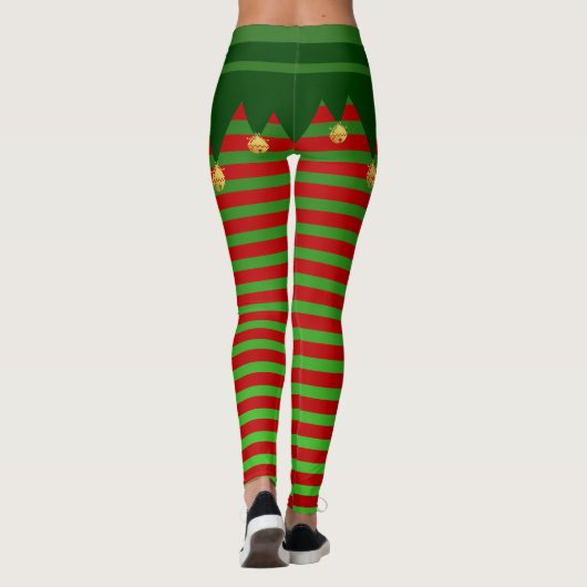 Personalized Christmas Elf Costume Leggings (Achterkant)