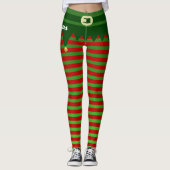 Personalized Christmas Elf Costume Leggings (Voorkant)