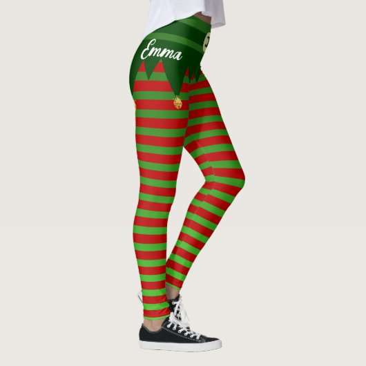 Personalized Christmas Elf Costume Leggings (Rechts)