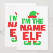 Personalized Christmas Elf Feestdagenkaart (Voorkant / Achterkant)