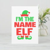 Personalized Christmas Elf Feestdagenkaart (Staand voorkant)